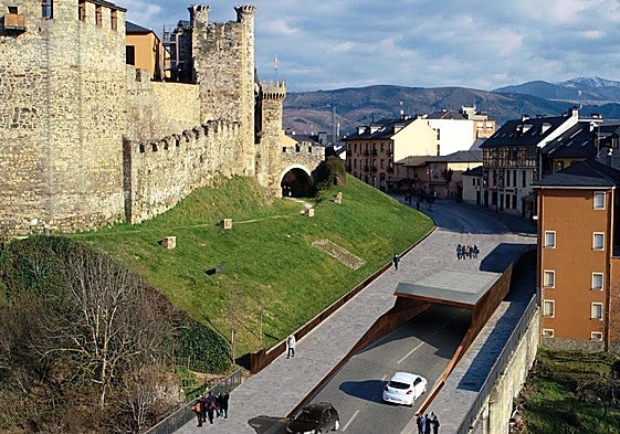 Proyecto anterior de CB para soterrar la avenida del Castillo de Ponferrada.
