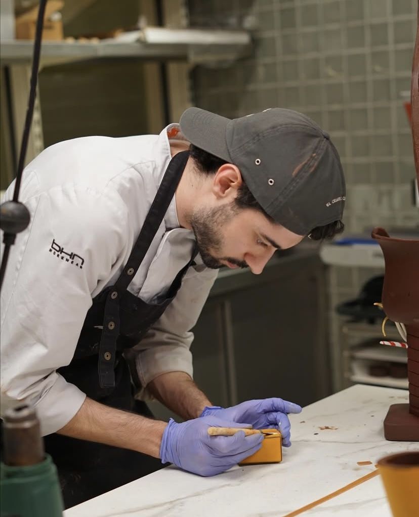 Luis Fernández, durante su paso por Café Cacao en Girona.