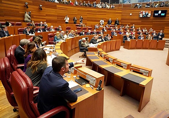 Imagen del pleno de las Cortes de Castilla y León.