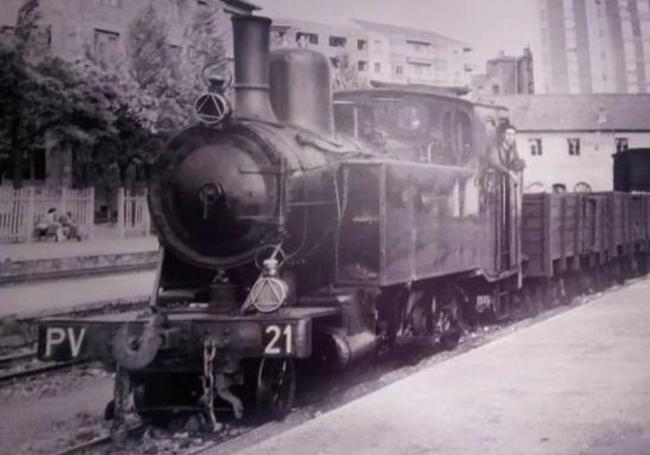 Locomotora del tren minero de la MSP.