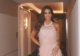 La influencer Noelia Bonilla con el diseño de Silvia Fernández que lució en Cannes.