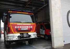 Imagen de uno de los vehículos del parque de Bomberos de Ponferrada.