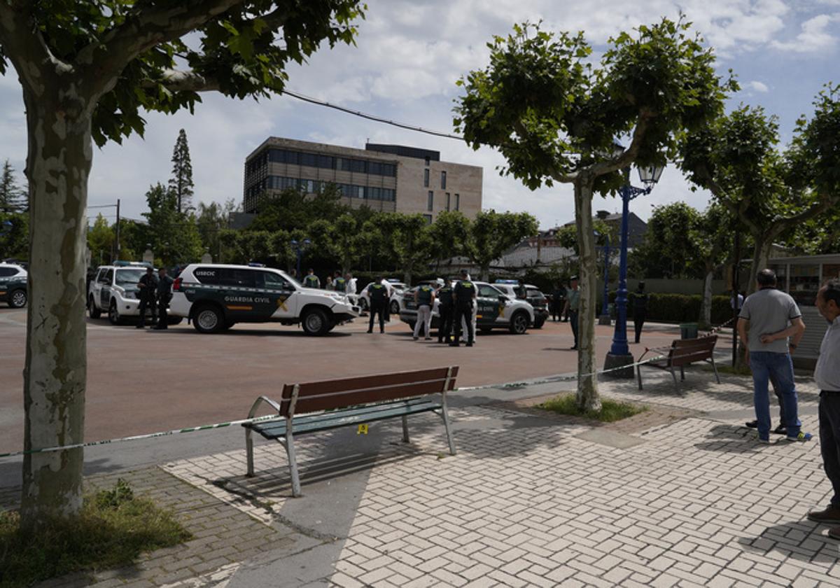 Imagen de la plaza Santa Bárbara de Bembibre el día del suceso.