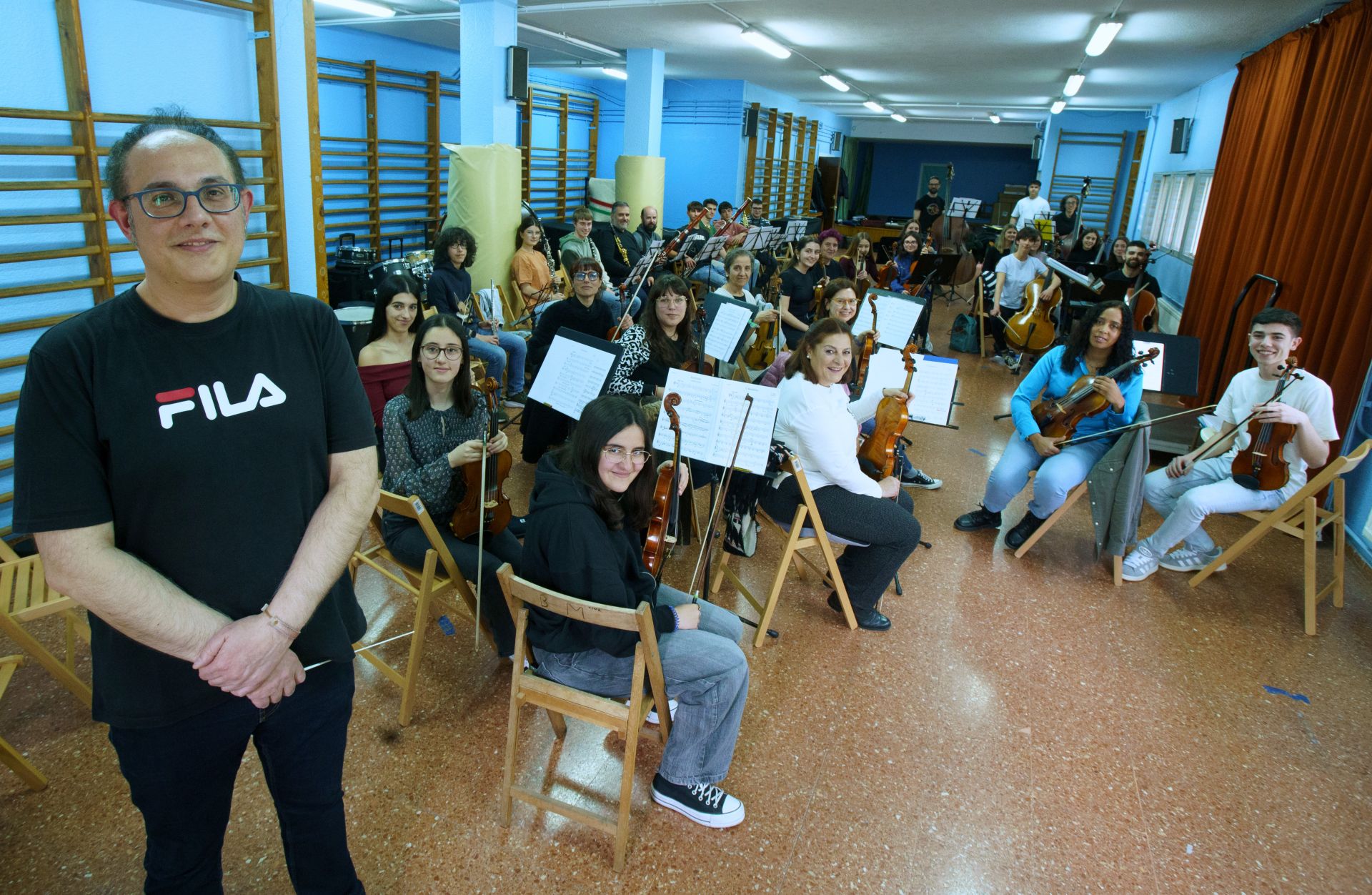 Ensayo de la Orquesta Sinfónica de Ponferrada dirigida por Manuel Alejandre