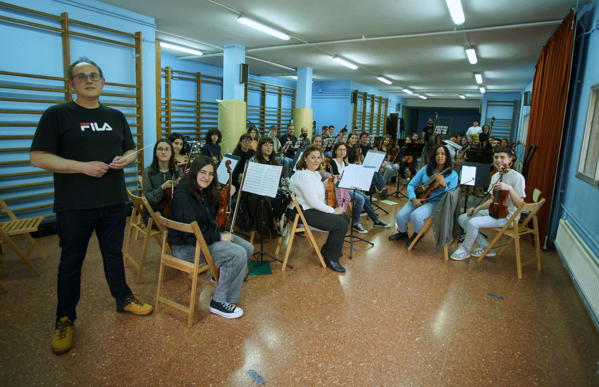 Ensayo de la Orquesta Sinfónica de Ponferrada dirigida por Manuel Alejandre