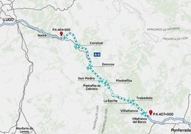 Imagen del tramo afectado por los cortes de tráfico en la A-6.