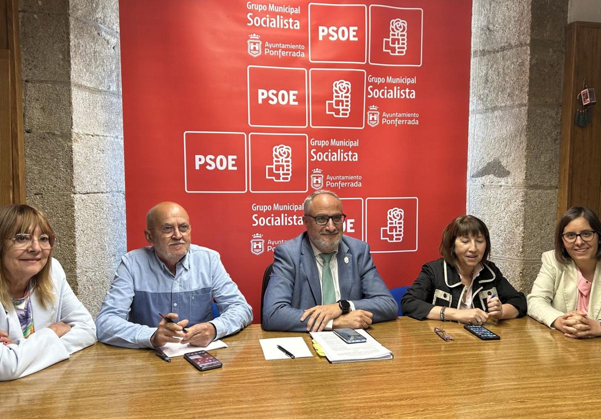 Concejales del PSOE en el Ayuntamiento de Ponferrada.
