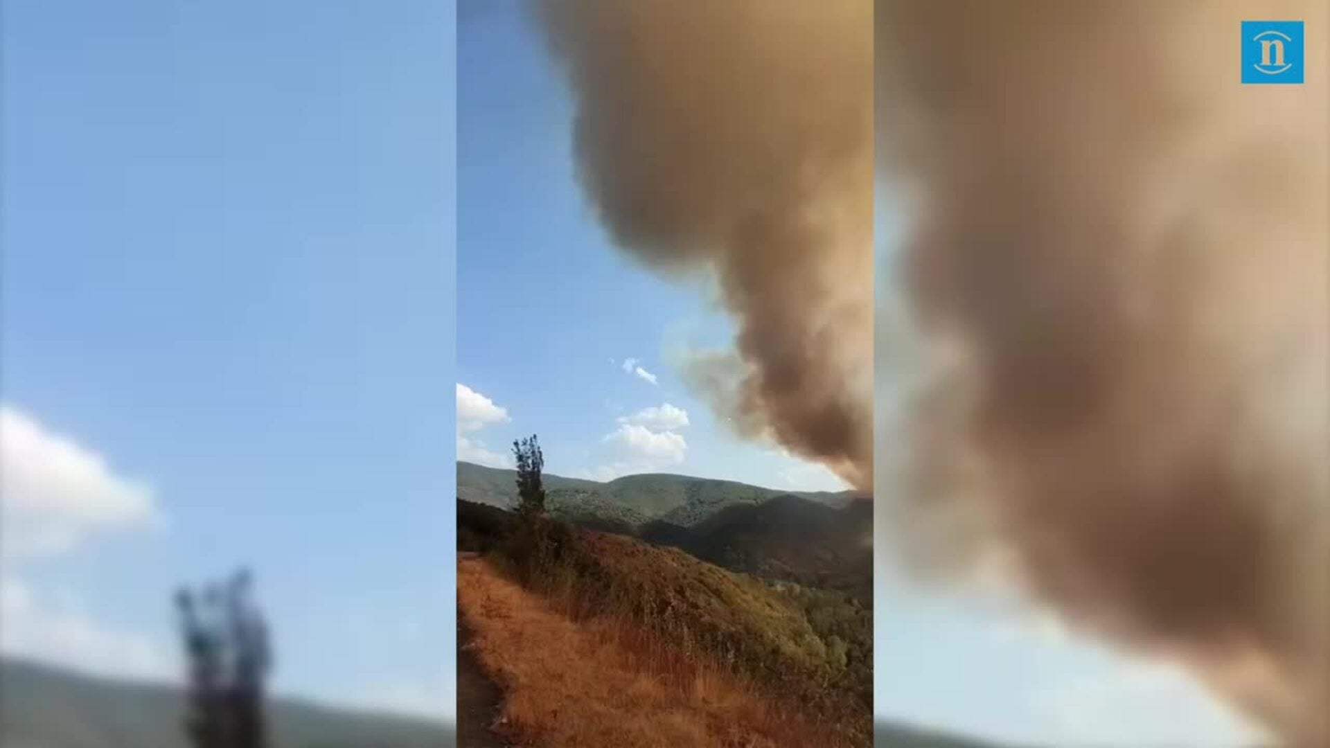 Incendio declarado en Yeres en la comarca de El Bierzo