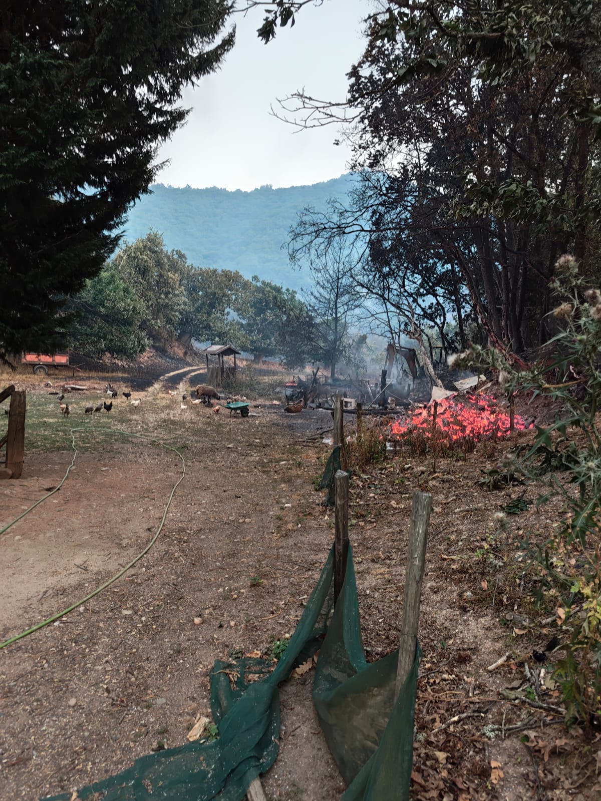 Las imágenes del incendio en Las Médulas