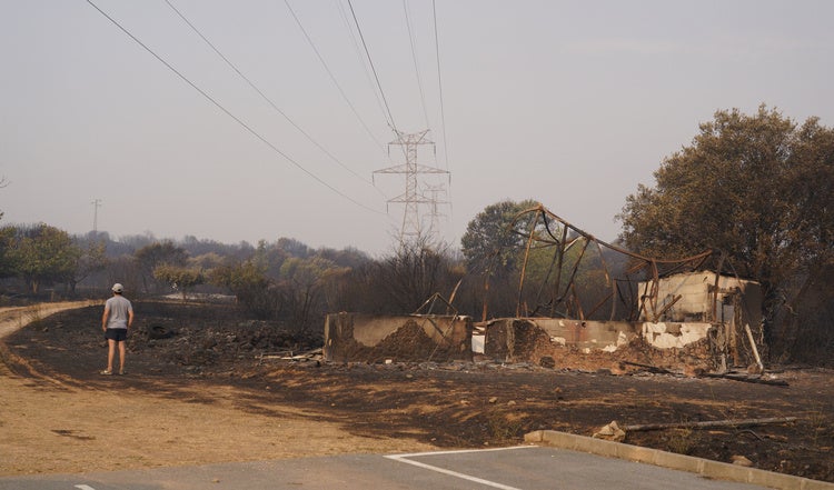 Incendio en Las Médulas.