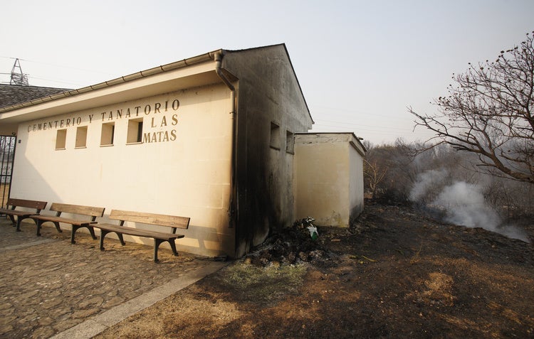 Incendio en Las Médulas.