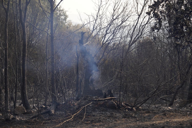 Incendio en Las Médulas.