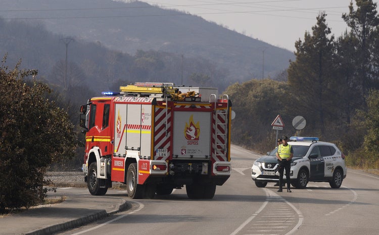 Incendio en Las Médulas.