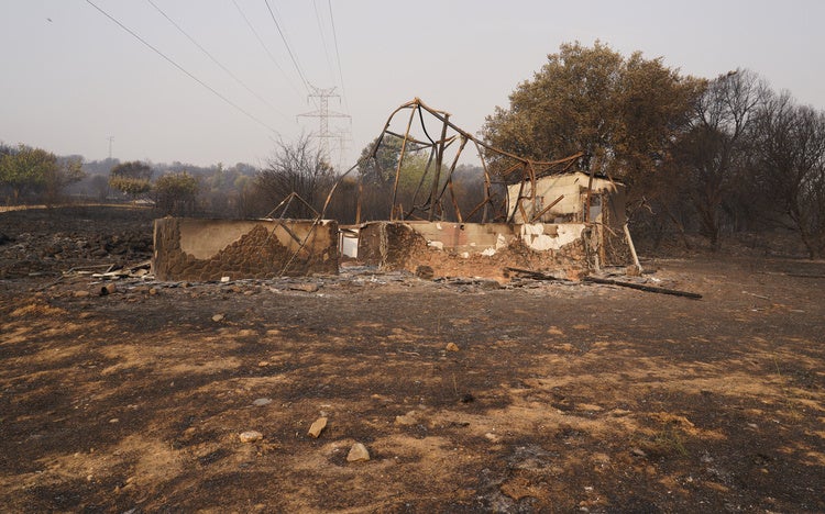 Incendio en Las Médulas.