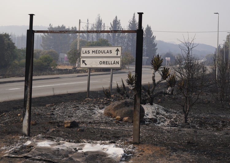 Incendio en Las Médulas.
