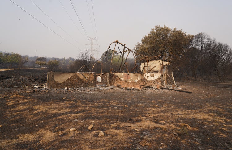 Incendio en Las Médulas.