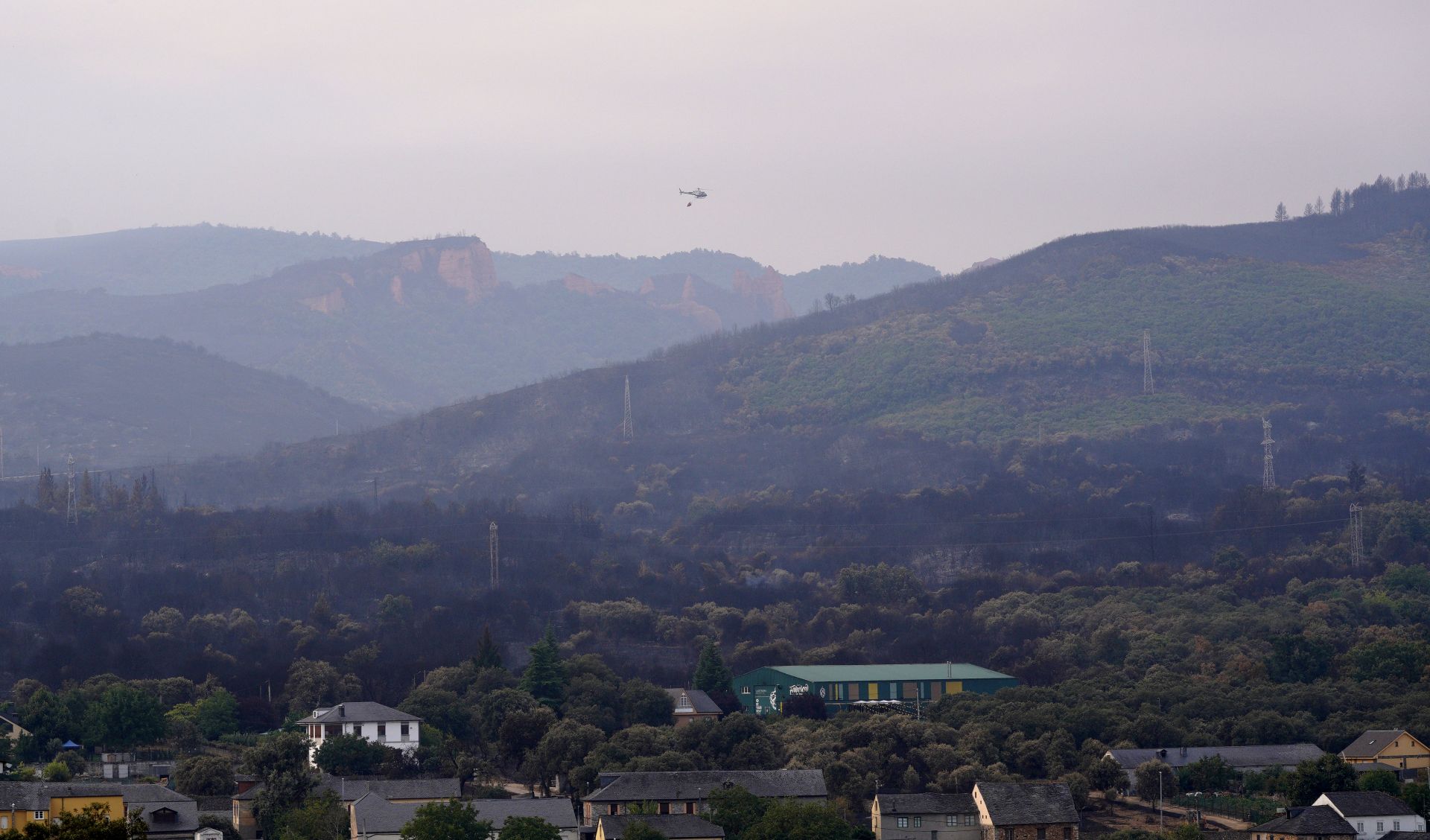 Incendio en Las Médulas.