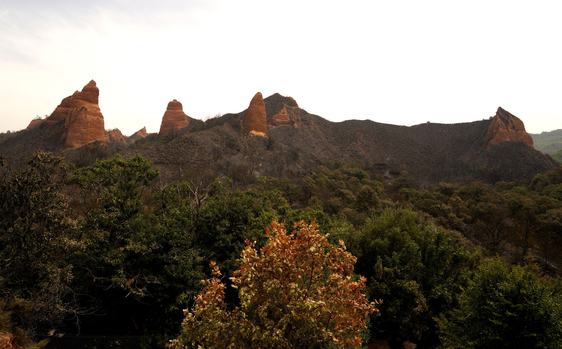 Incendio en Las Médulas.