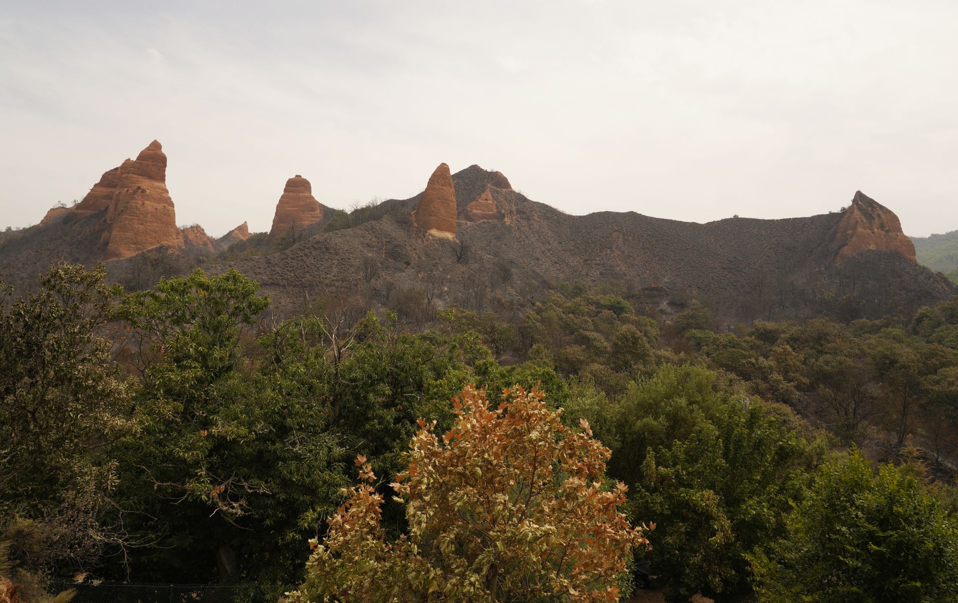Incendio en Las Médulas.
