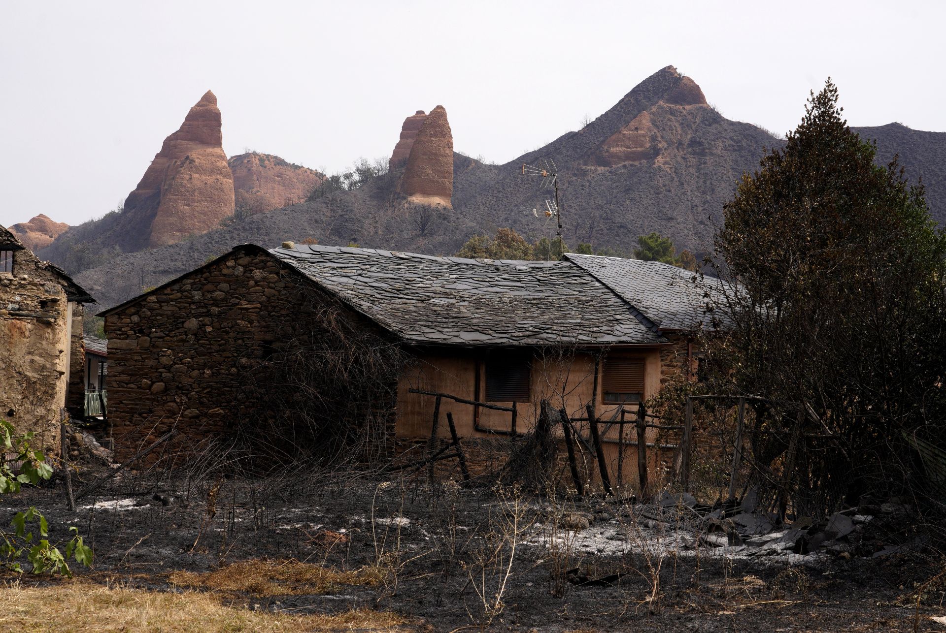Incendio en Las Médulas.