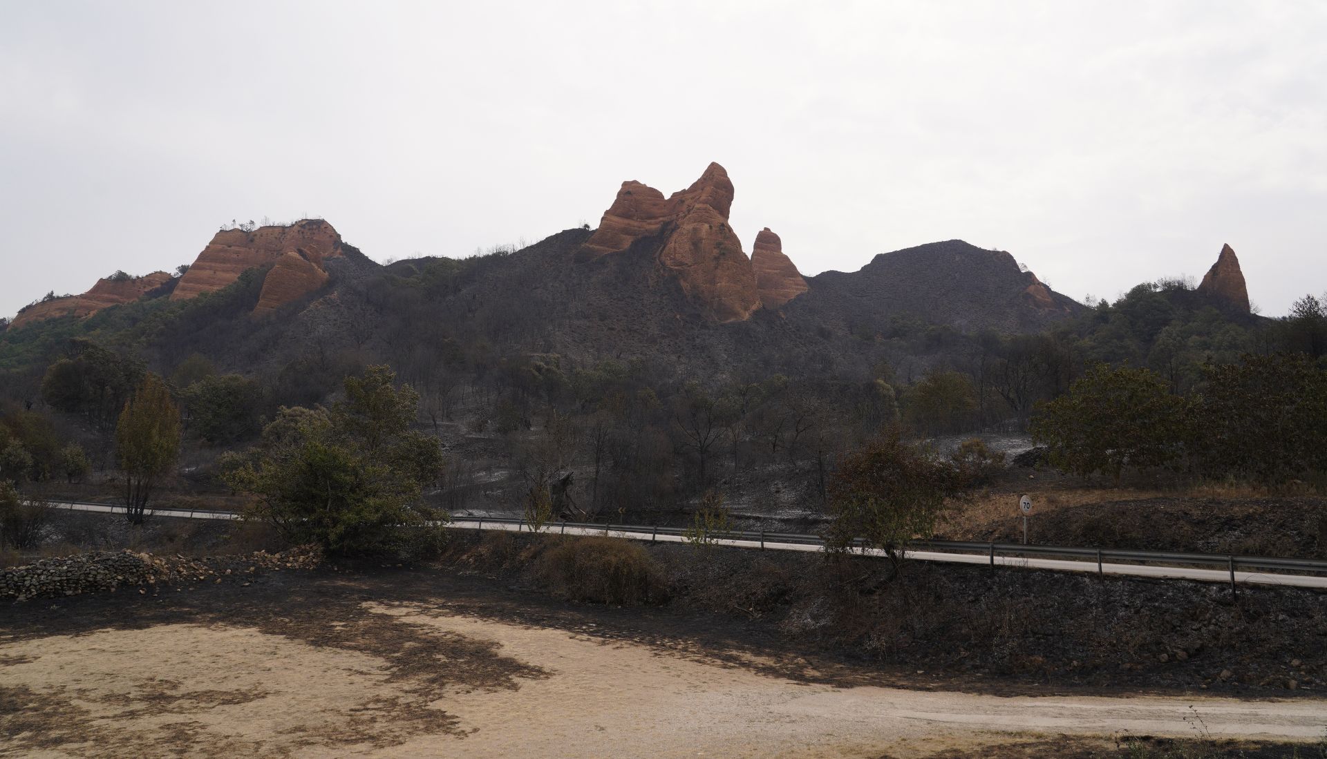 Incendio en Las Médulas.