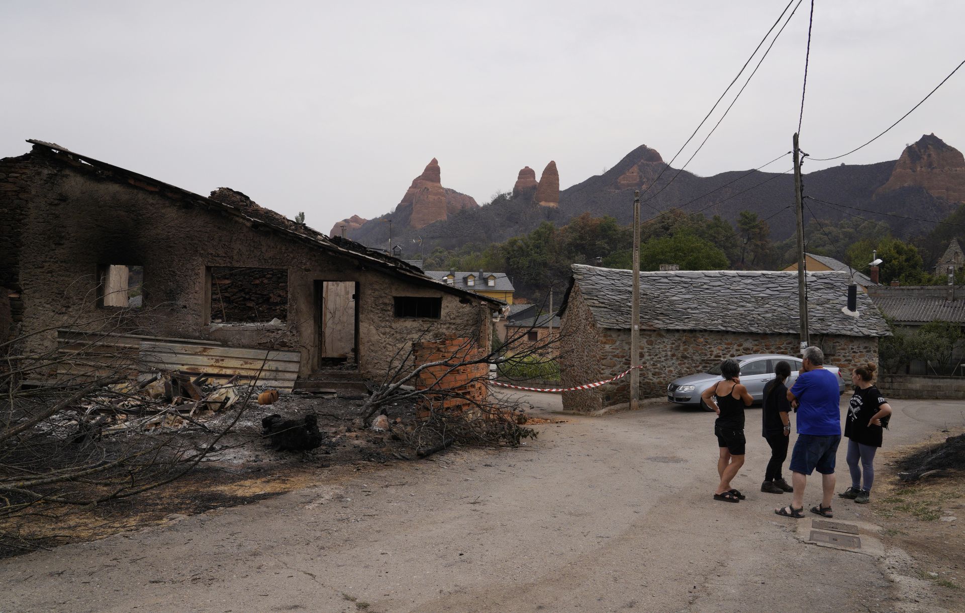 Incendio en Las Médulas.
