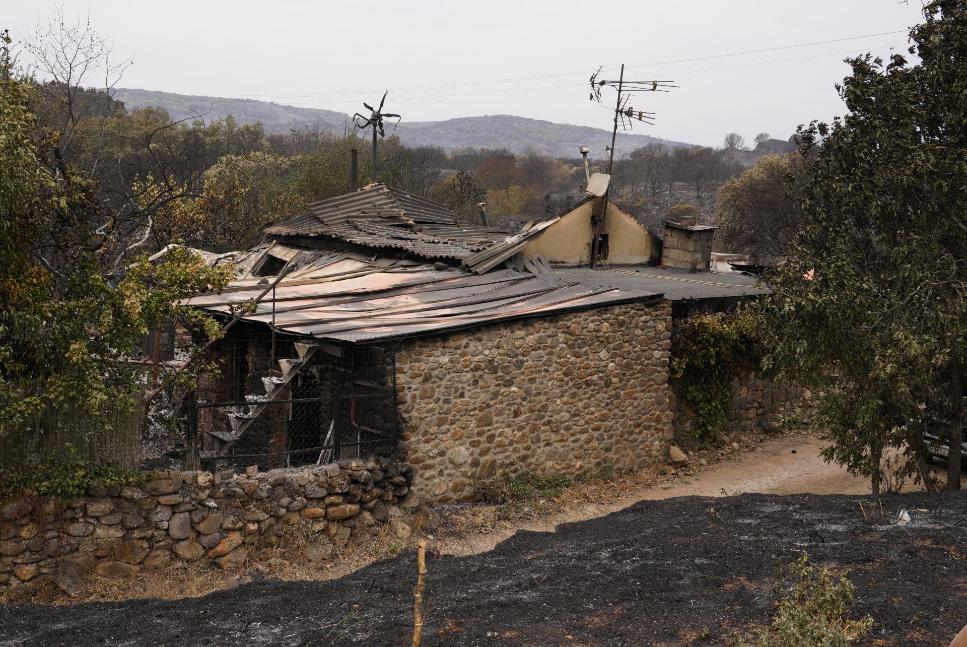 Incendio en Las Médulas.