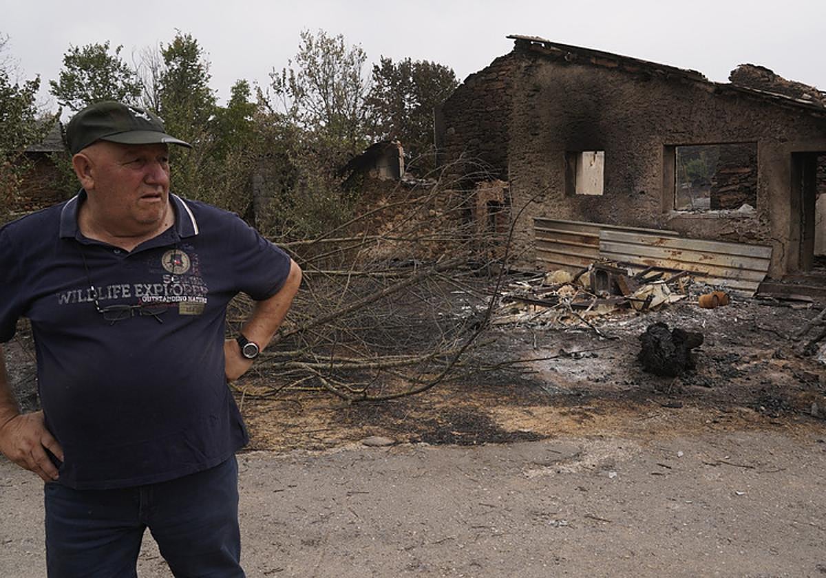 Imagen de los efectos devastadores del incendio en Las Médulas.