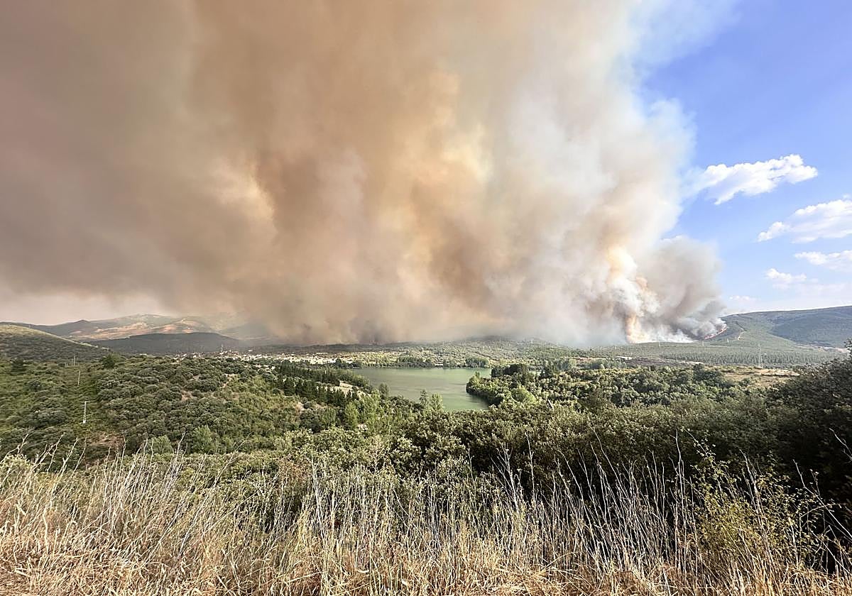 Incendio en Las Médulas.