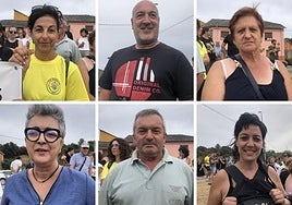 Mónica Pérez, Óscar Fernández, Amalita Ramos, María José Rodríguez, José Antonio Vega y Laura Barrientos, vecinos de Las Méulas, Carucedo y Villarrando.