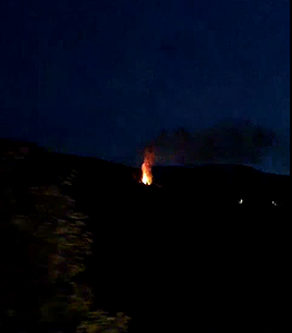 Imagen del incendio en El Espino visto desde una carretera cercana.