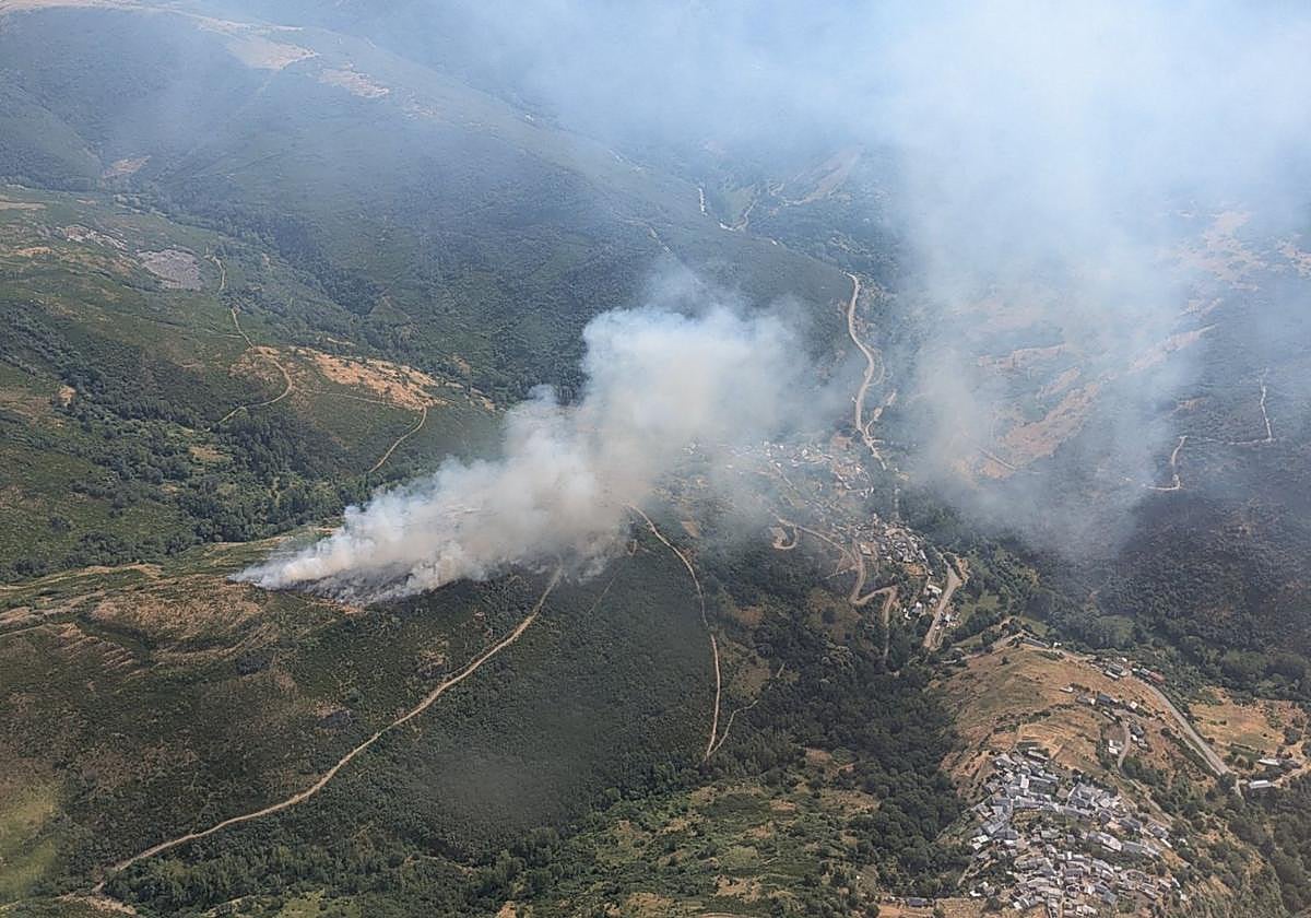 Incendio en El Bierzo.