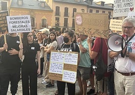 Manifestación en Ponferrada por la situación generada por los incendios en El Bierzo.