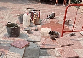 Imagen de algunas de las obras que se han realizado a lo largo del mes de agosto en Ponferrada.