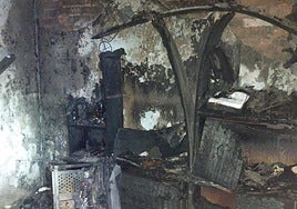 Imagen de los daños provocados por el fuego.