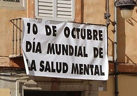 Imagen de recurso de una pancarta por el día de la salud mental.