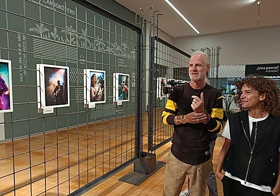 La directora del área de museos, patrimonio y cultura de Ciuden, Concepción Fernández, y el responsable de Ritmo y Blues Eventos, Jorge Otero.