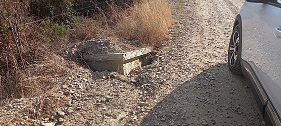 Imagen del estado de la pista que une Espinoso con Compludo.