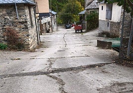 Imagen del pueblo de Bouzas en el que se aprecia el estado de las carreteras.