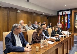 Los concejales del Grupo Municipal Socialista de Ponferrad, en un pleno.