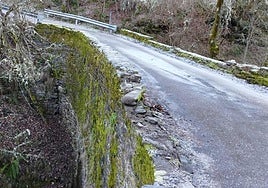 Imagen del estado del Puente del Jarote tras las heladas.