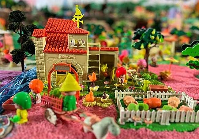 Imagen del belén de Pinypon expuesto en Espinoso de Compludo (Ponferrada).