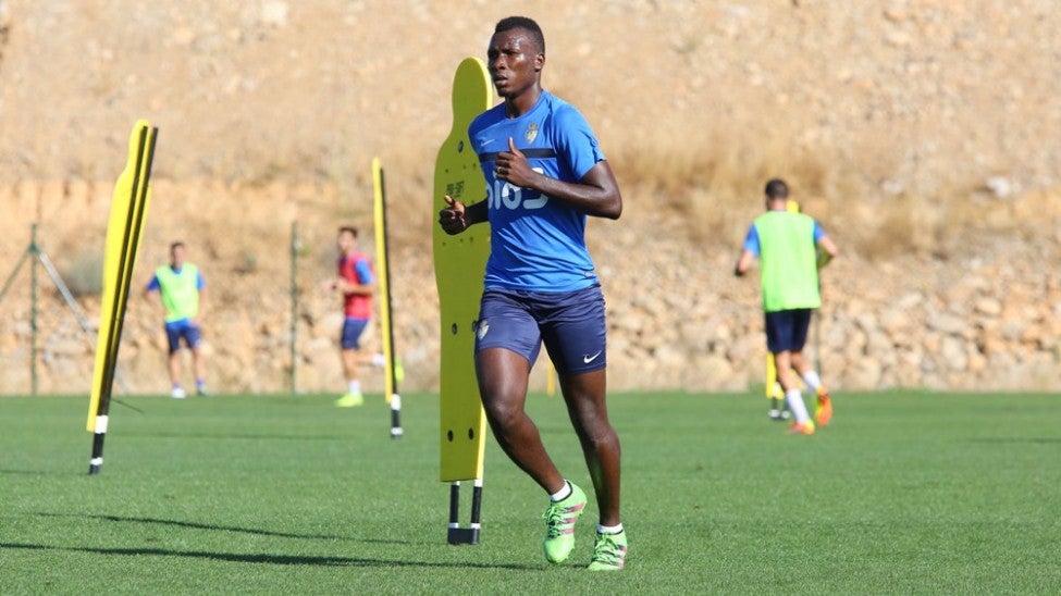 Magagi, ejercitándose con la Deportiva.