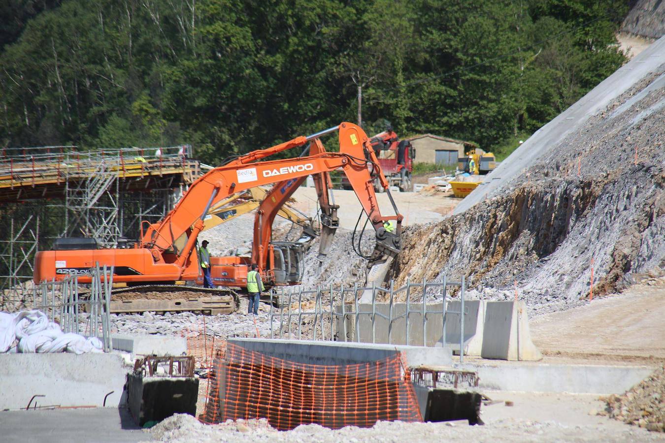 Las obras del tramo Unquera-Pendueles de la autovía