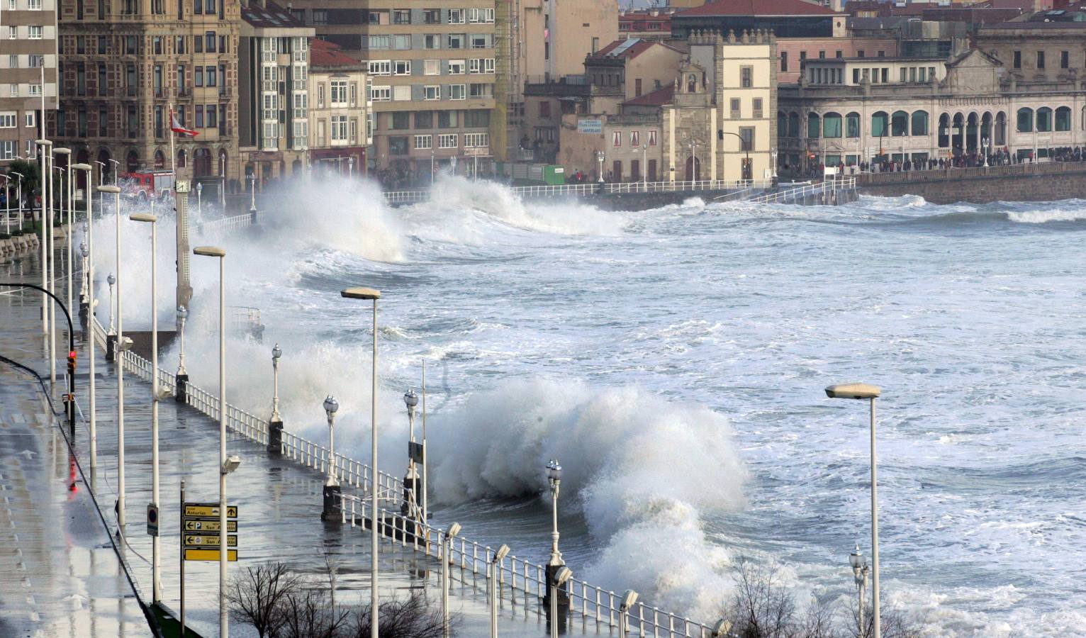 El azote del temporal en Asturias