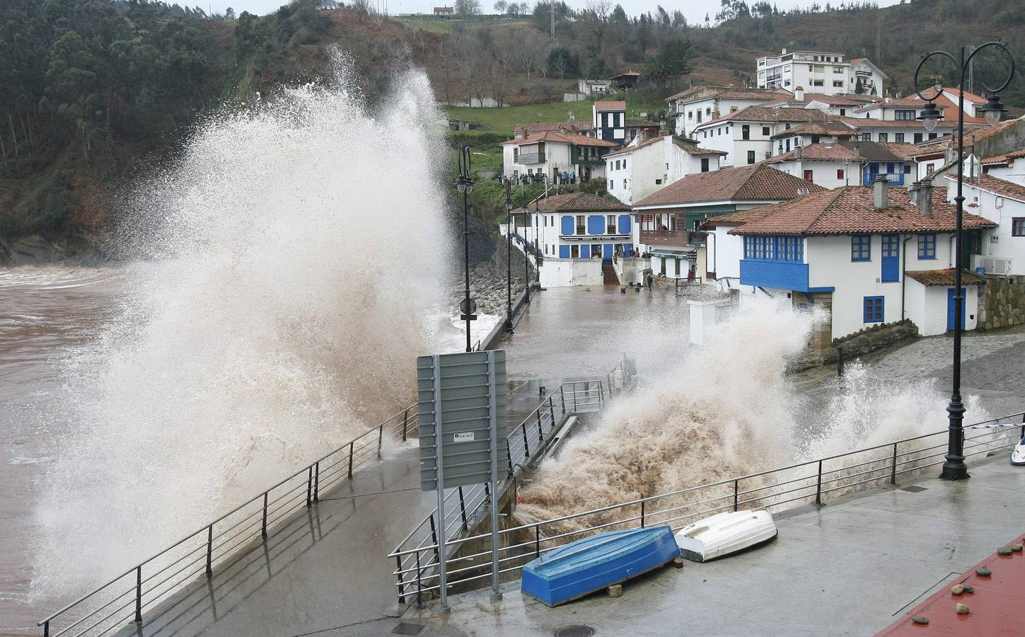 El azote del temporal en Asturias