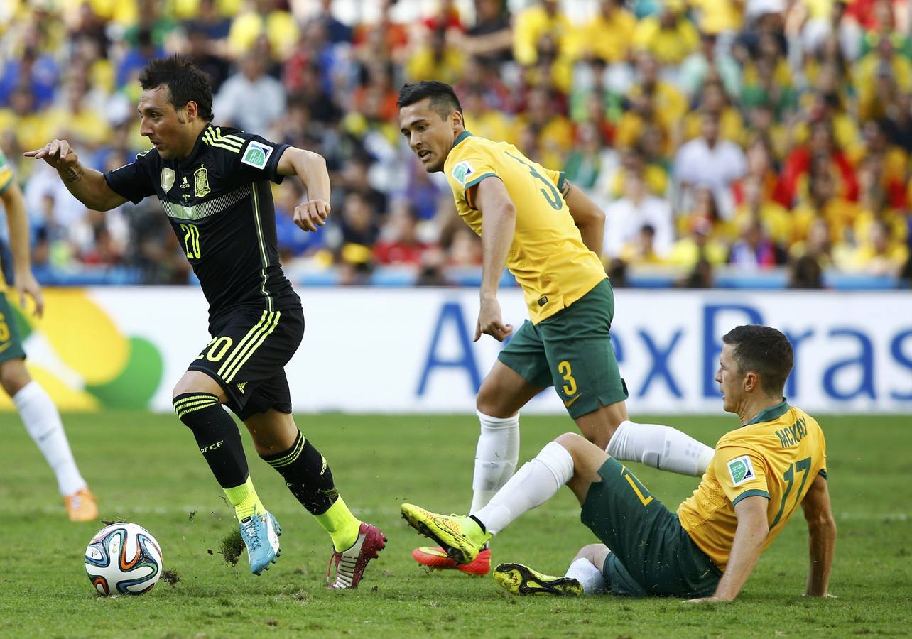 El último partido de los asturianos Villa, Mata y Cazorla en el Mundial de Brasil
