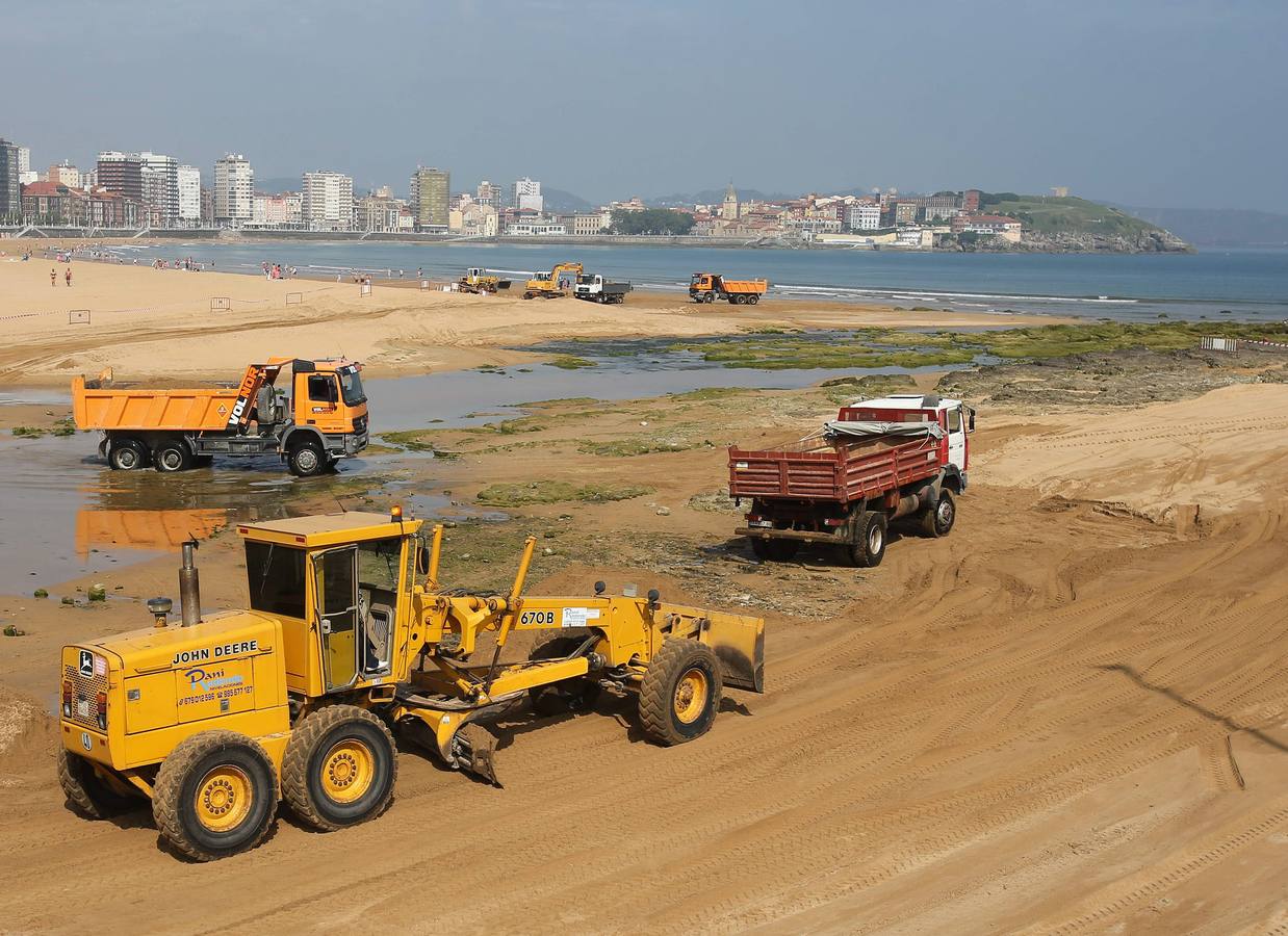 Comienzan los trabajos para que el Tostaderu recupere su arena