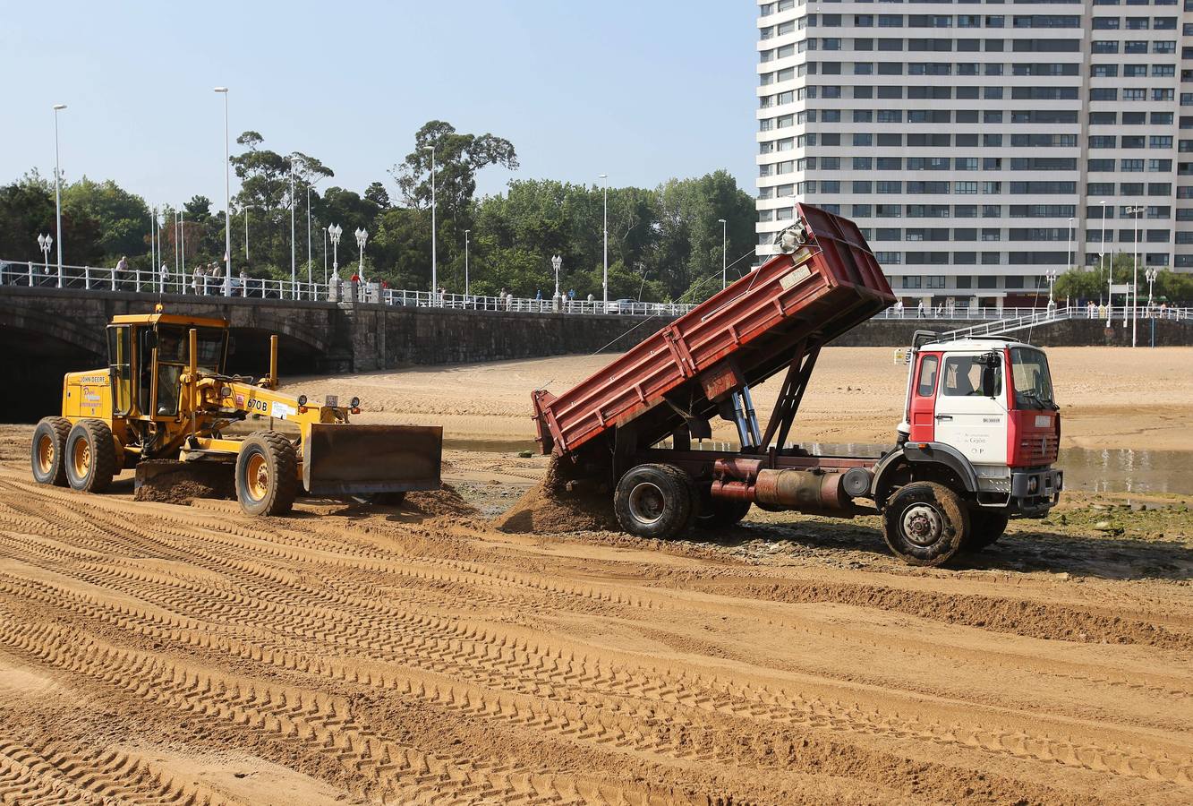 Comienzan los trabajos para que el Tostaderu recupere su arena