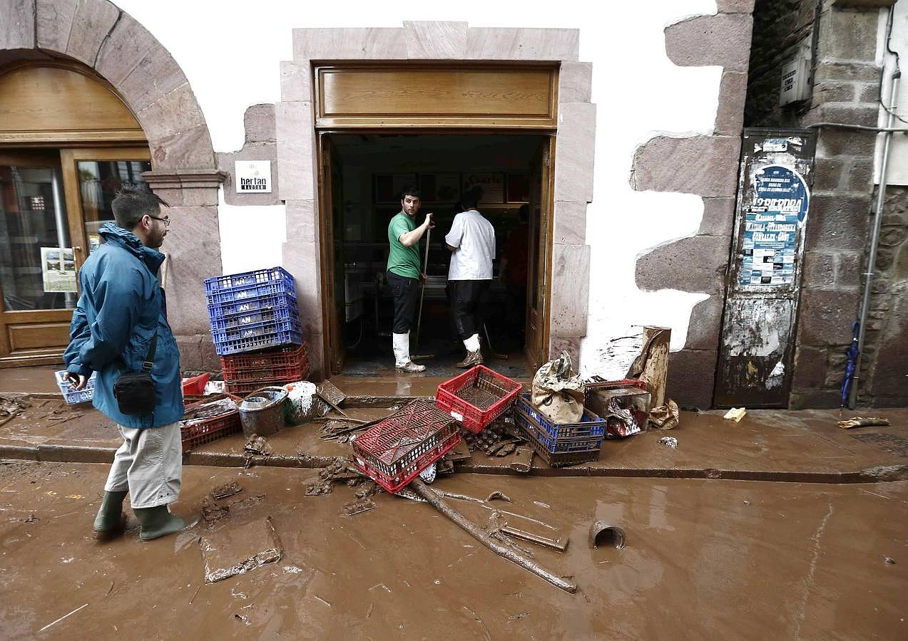 Inundación en la localidad navarra de Elizondo